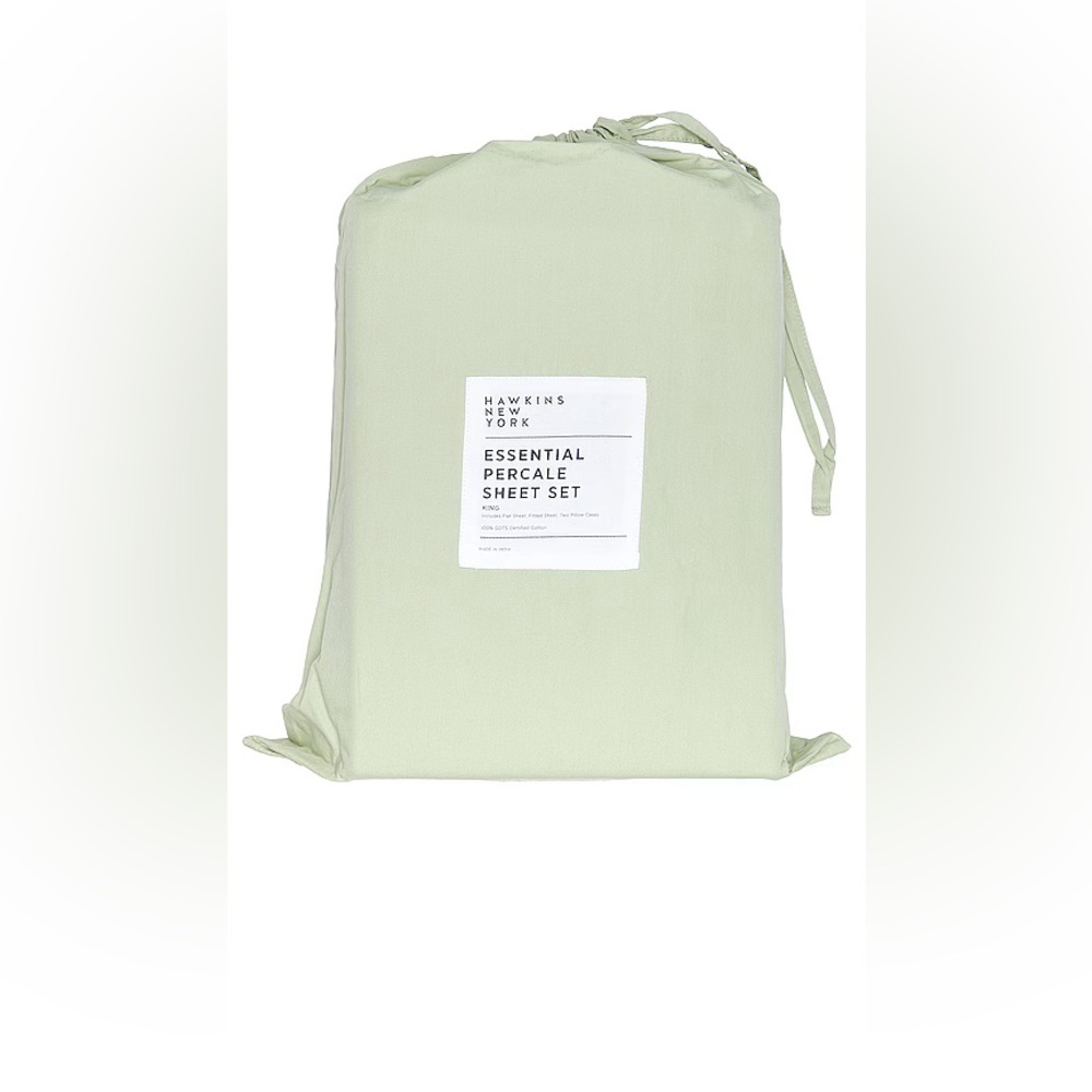 Hawkins New York Essential Percale Sheet Set in Soft Green